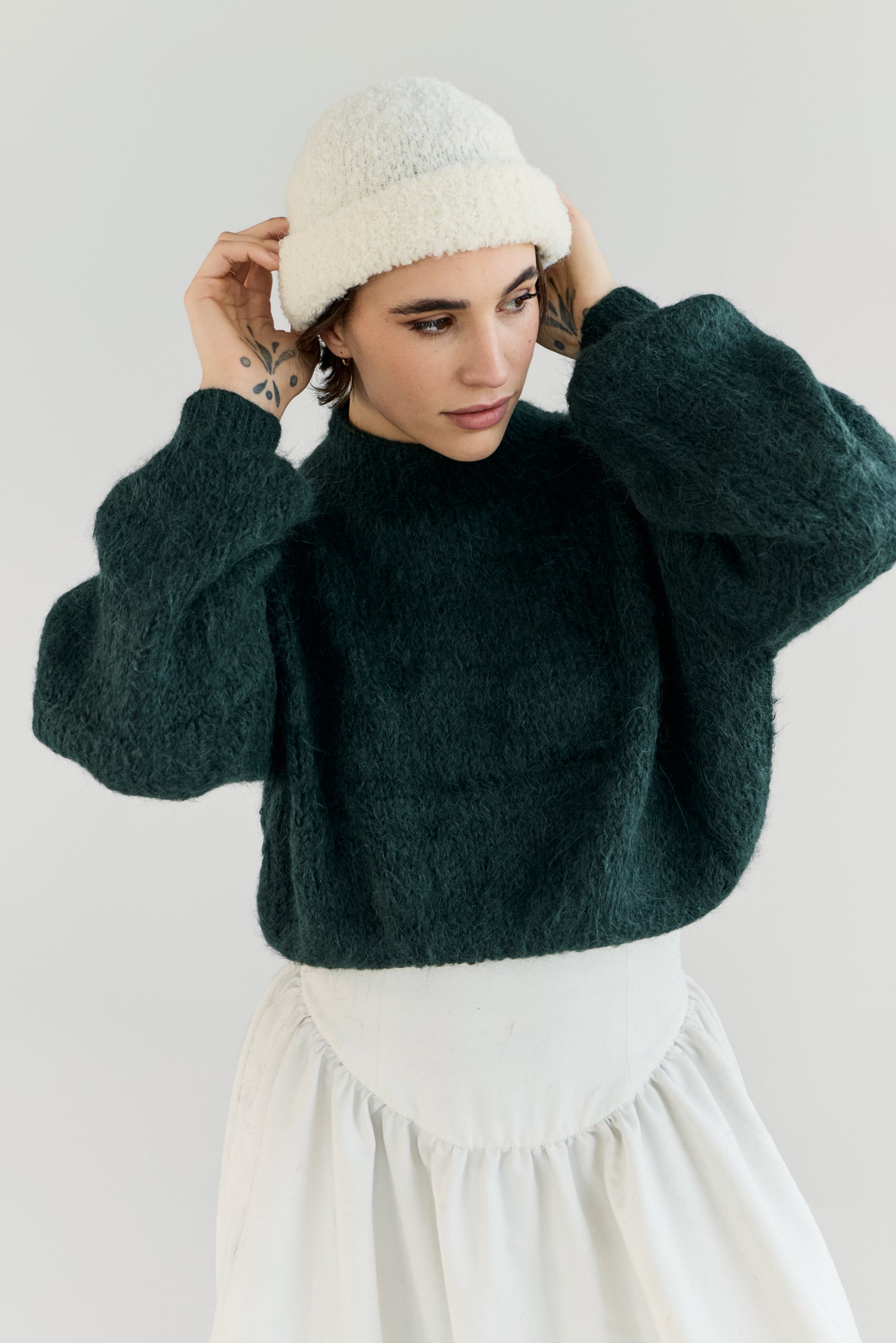 Suri Alpaca Crop - Green