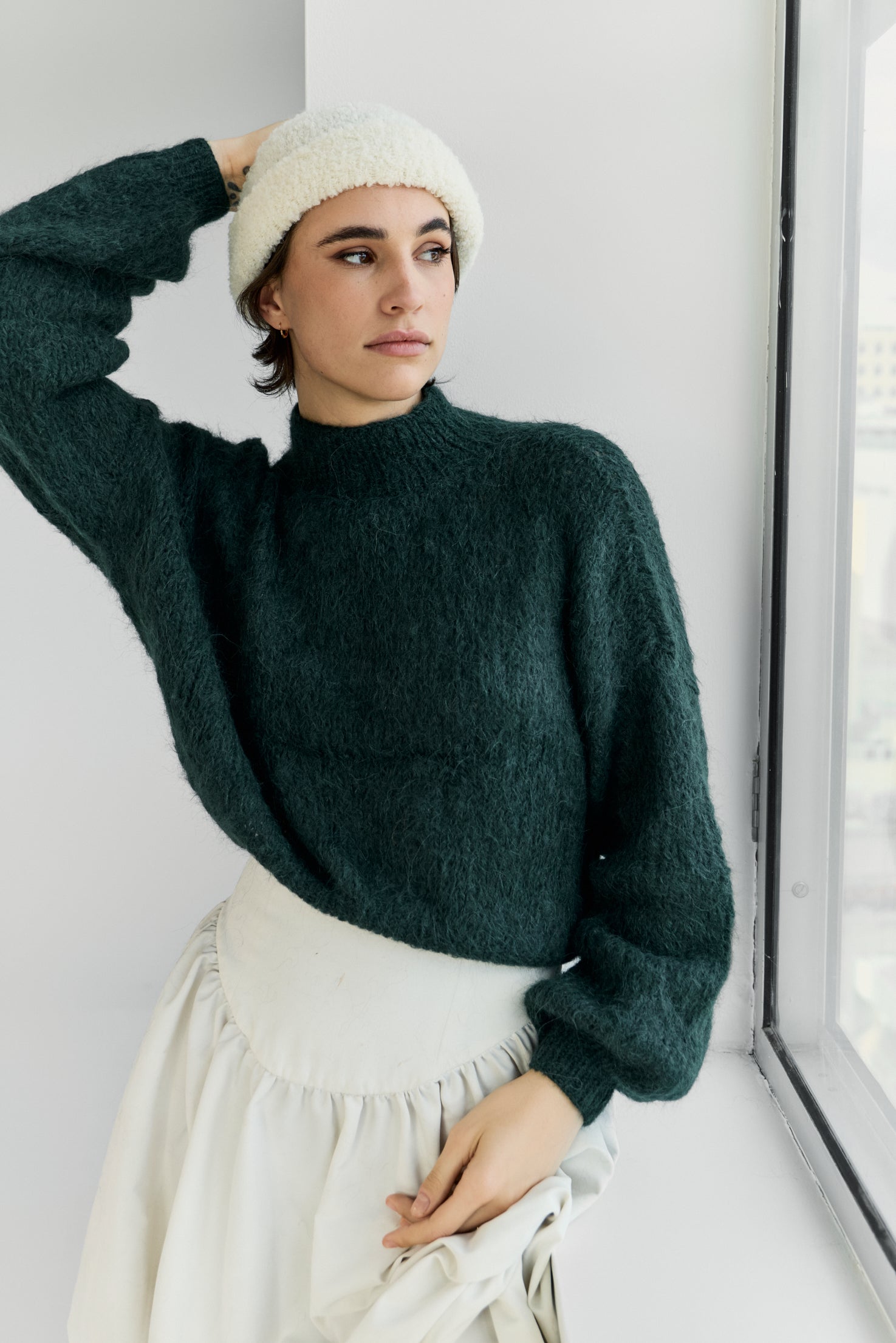 Suri Alpaca Crop - Green