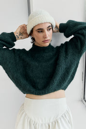 Suri Alpaca Crop - Green