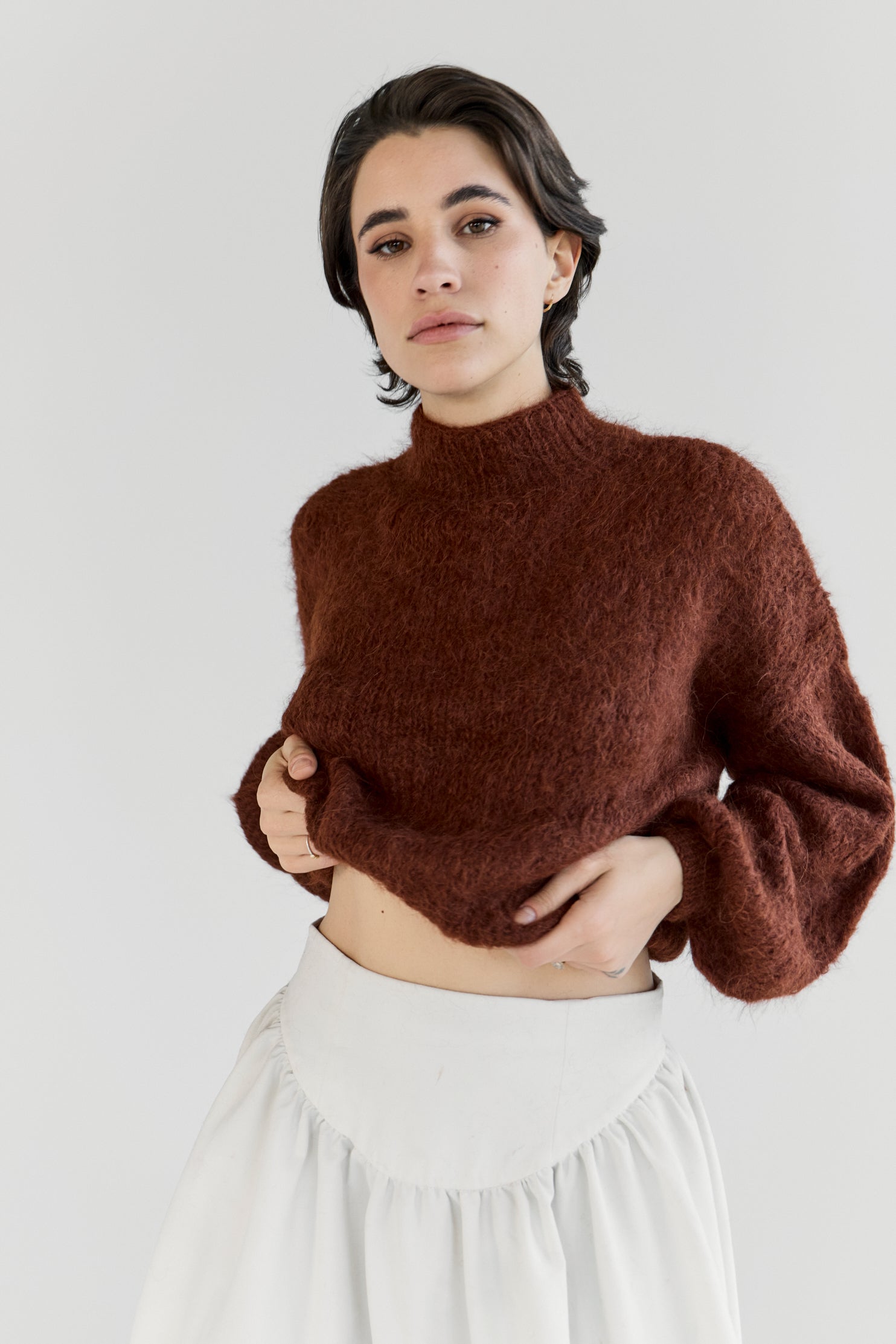 Suri Alpaca Crop - Copper