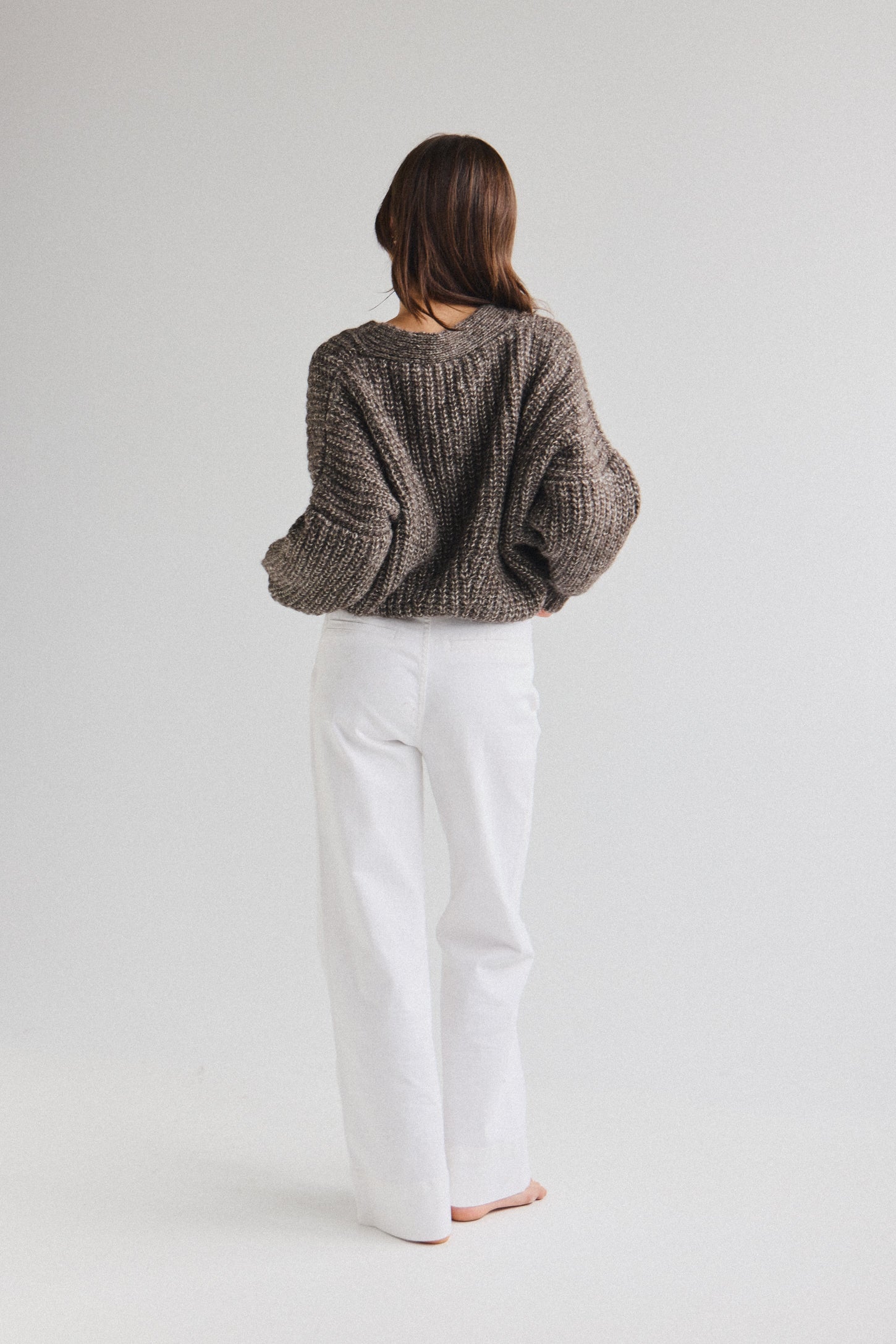 NEW - Bonita Cropped Cardi - Charcoal