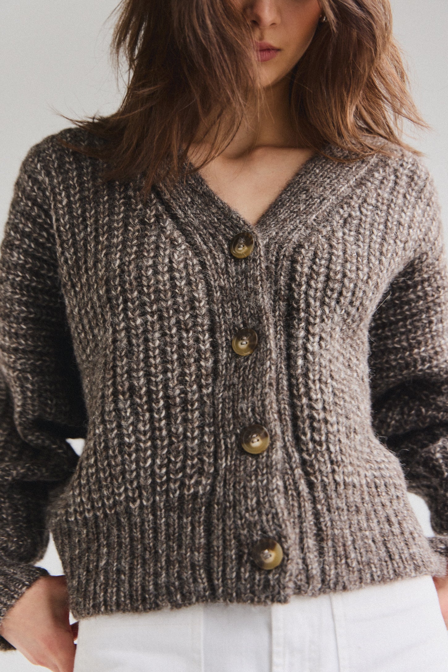 NEW - Bonita Cropped Cardi - Charcoal