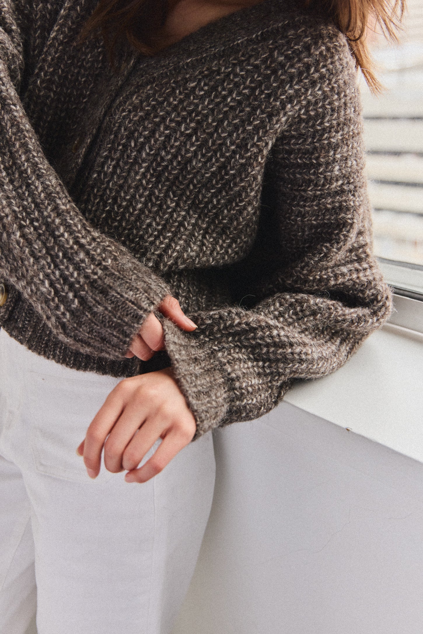 NEW - Bonita Cropped Cardi - Charcoal